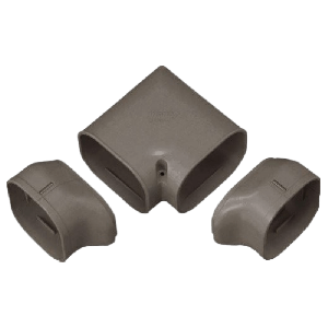 Airco gedraaide bocht 90° | bruin