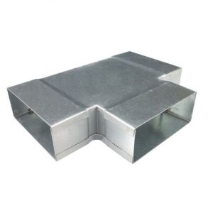 Rechthoekige T-stuk 90° | 110 x 55 mm naar 220 x 55 mm | horizontaal