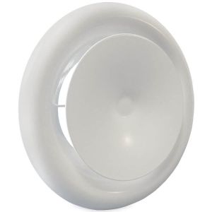 Luchtventiel | toevoer | diameter 200 mm | met veer | wit