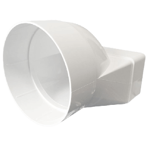 Kunststof asymmetrisch verloopstuk | diameter 100 mm naar 110 x 55 mm